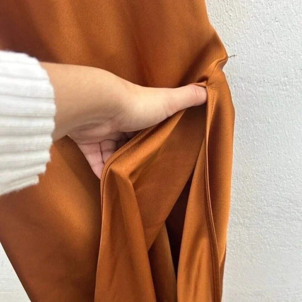 Revolve Mara Midi Dress NBD size small, color copper / gold - Picture 10 of 11